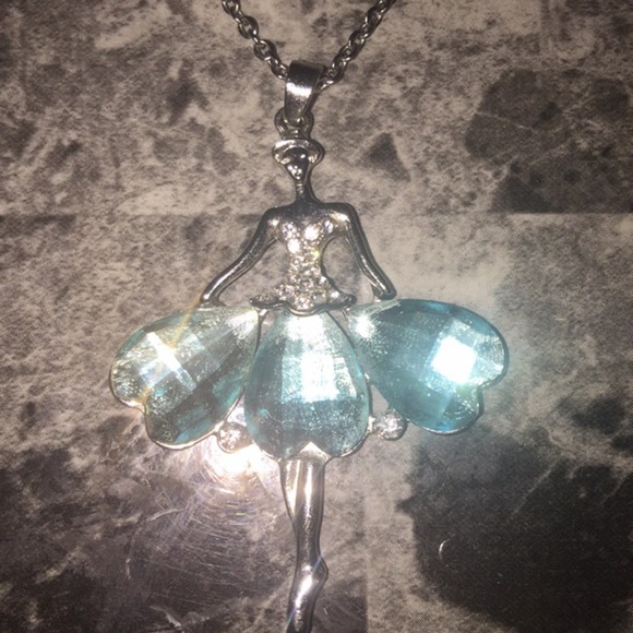 Blue Gem Ballerina Necklace - Picture 2 of 3